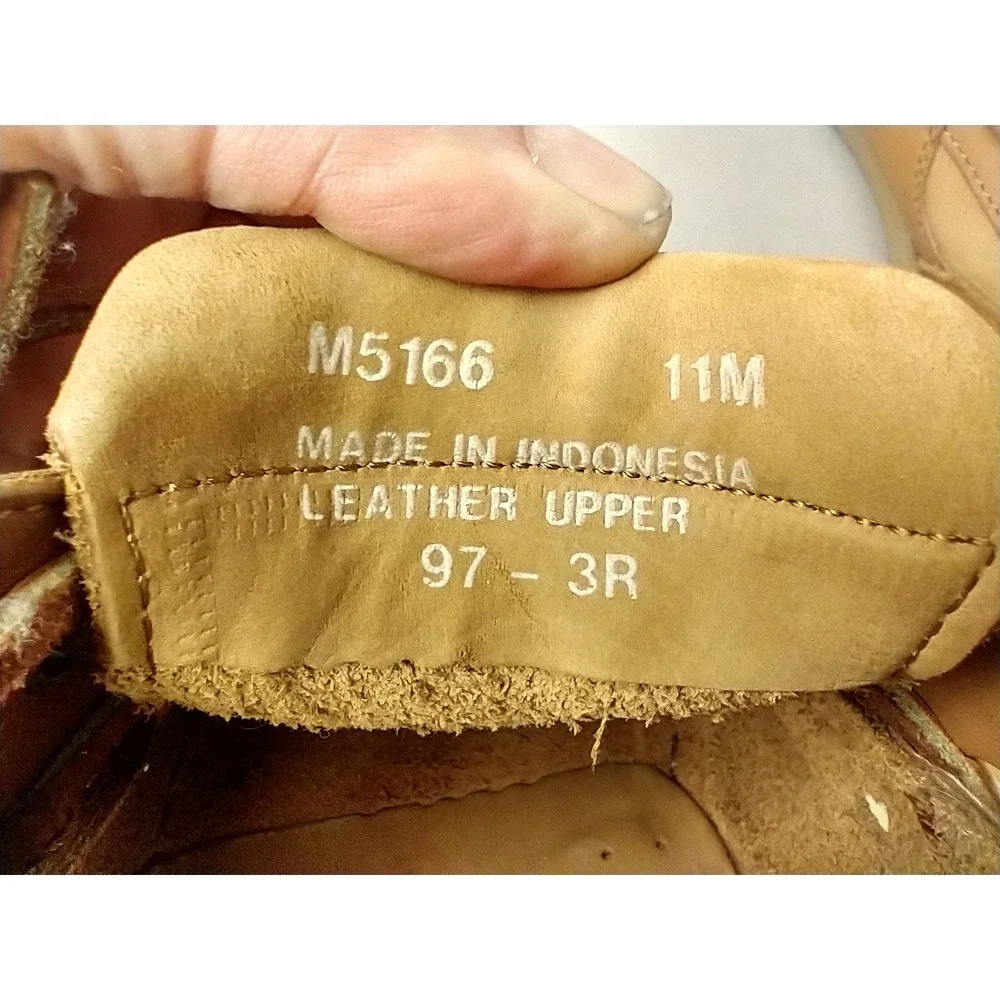 Rockport Mens M5166 Tan Leather Boat Shoes Nautical Loafers Size 11M